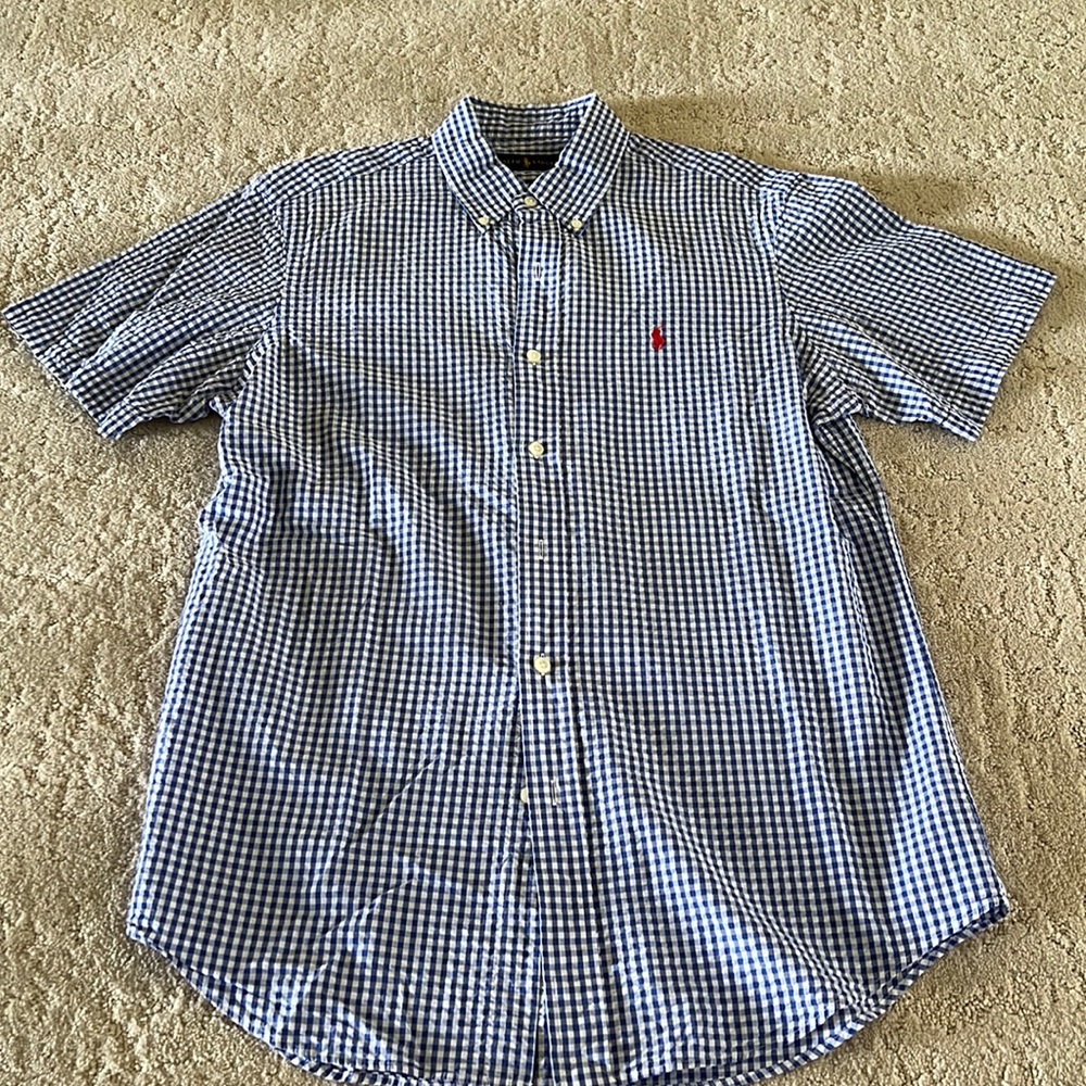 Men’s Ralph Lauren Gingham plaid shirt sleeve shirt
